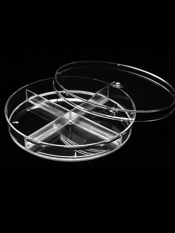 Placas Petri 90 x 15 mm, cuatro compartimentos 
